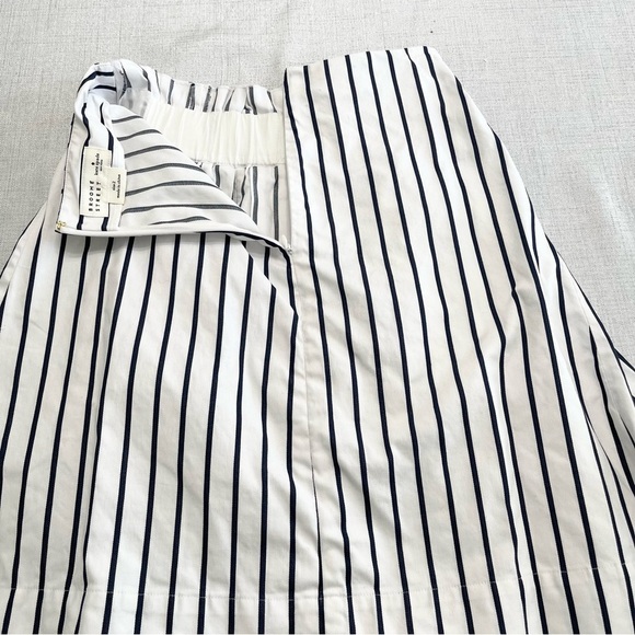 KATE SPADE New York Broome Street Stripe Skirt, White/Blue, Size 2 - Picture 8 of 12